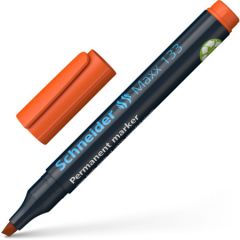 Markere, Permanent marker SCHNEIDER Maxx 133, varf tesit 1+4mm - portocaliu - autograf.ro
