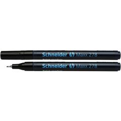Carioci, Marker cu vopsea SCHNEIDER Maxx 278, varf rotund 0.8mm - negru - autograf.ro