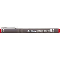 Artline, Liner pentru desen tehnic ARTLINE, varf fetru 0.4mm - rosu - autograf.ro