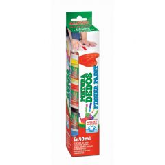 Pahare, palete pictura Alpino, Tempera lavabila, pentru pictura cu mana, 5 culori x 40ml/set, ALPINO Finger Paint - autograf.ro