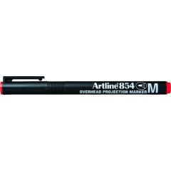 Artline, OHP Permanent marker ARTLINE 854, varf mediu - 1.0mm - rosu - autograf.ro