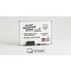 Table magnetice Optima, Tabla alba magnetica cu rama din aluminiu, 120 x 200 cm, Optima - autograf.ro