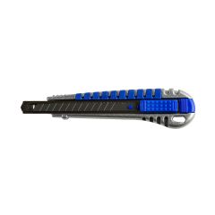 Cuttere si foarfeci Optima, Cutter mic Optima Basic, lama  9mm SK5, sina metalica, aluminiu cu rubber grip - autograf.ro