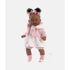 Papusi si bebelusi de jucarie Trefl Llorens, Papusa Llorens africana, Diara, 38 cm, cu sunete EK38618 - autograf.ro