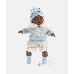 Papusi si bebelusi de jucarie Trefl Llorens, Papusa Llorens africana, Sirham, cu sunete, 38 cm EK38617 - autograf.ro