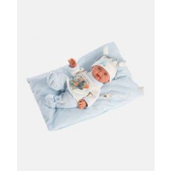 Papusi si bebelusi de jucarie Trefl Llorens, Papusa Bebito cu imbracaminte si salteluta albastra, 26 cm - Llorens EK26311 - autograf.ro