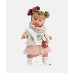 Papusi si bebelusi de jucarie Trefl Llorens, Papusa Llorens, Julia cu fustita chic, cu sunete, 42 cm EK42402 - autograf.ro