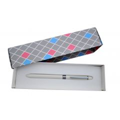 Pixuri, Pix multifunctional de lux PENAC Multisync MS-107, in cutie cadou, corp alb - accesorii argintii - autograf.ro