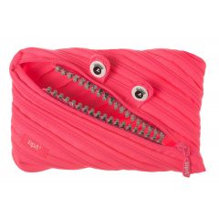 Zipit, Penar cu fermoar, ZIPIT Grillz Monsters Jumbo - roz cu dinti argintii - autograf.ro