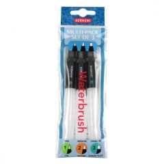 Pensule, Pensula cu rezervor de apa DERWENT Professional, 3 buc/set, diferite tipuri de varf - autograf.ro