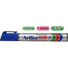 Artline, Permanent marker ARTLINE 109, corp plastic, varf tesit 2.0-5.0mm - albastru - autograf.ro