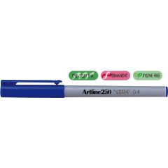 Artline, Permanent marker ARTLINE 250, corp plastic, varf rotund 0.4mm - albastru - autograf.ro