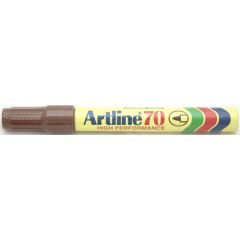 Markere, Permanent marker ARTLINE  70, corp metalic, varf rotund 1.5mm - maro - autograf.ro