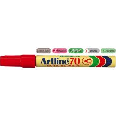 Artline, Permanent marker ARTLINE  70, corp metalic, varf rotund 1.5mm - rosu - autograf.ro