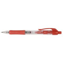 Pixuri, Pix cu mecanism, rubber grip, varf 1.0mm, Q-Connect - rosu - autograf.ro
