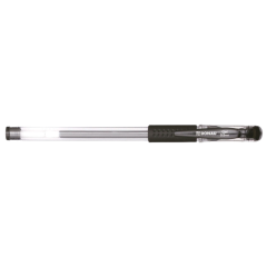 Pixuri Leitz Donau, Pix transparent cu gel, rubber grip, 0.5 mm, cerneala rezistenta la apa, DONAU - negru - autograf.ro