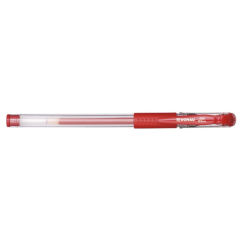 Pixuri Leitz Donau, Pix transparent cu gel, rubber grip, 0.5 mm, cerneala rezistenta la apa, DONAU - rosu - autograf.ro
