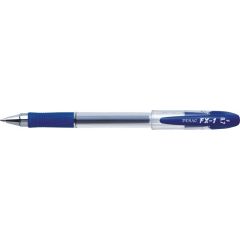 Penac, Pix cu gel PENAC FX-1, rubber grip, 0.7mm, con metalic, corp transparent - scriere albastra - autograf.ro