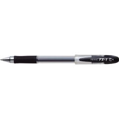 Penac, Pix cu gel PENAC FX-1, rubber grip, 0.7mm, con metalic, corp transparent - scriere neagra - autograf.ro