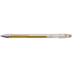 Penac, Pix cu gel PENAC FX-3 Metalic, 0.8mm, con metalic, corp transparent - scriere auriu metalizat - autograf.ro