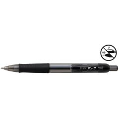 Penac, Pix cu gel PENAC FX-7, rubber grip, 0.7mm, corp transparent negru - scriere neagra - autograf.ro