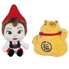 Jucarii de plus, Set 2 jucarii din plus Juliete 28 cm & Lucky Cat 21 cm, Sherlock Gnomes PL16658JC - autograf.ro