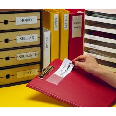 Etichete autoadezive Probeco, Porteticheta autoadeziva + insert, 25 x 75mm, 12/set, PROBECO - autograf.ro