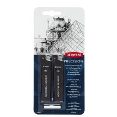 Creioane mecanice Standardgraph Silka DELI Q-connect EBERHARD FABER Noki Iternet Derwent Parker, Rezerva mine si radiere DERWENT Professional, pentru creion mecanic, HB/2B 0.5 mm, 30 buc/set, negru - autograf.ro