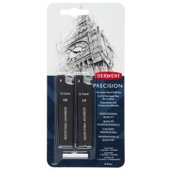 Creioane mecanice Standardgraph Silka DELI Q-connect EBERHARD FABER Noki Iternet Derwent Parker, Rezerva mine si radiere DERWENT Professional, pentru creion mecanic, HB/2B 0.7 mm, 30 buc/set, negru - autograf.ro