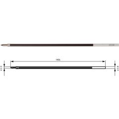 Penac, Rezerva PENAC BR140, cerneala Mach, 2 buc/set, 1.6mm, pentru CH6, Soft Glider - albastru - autograf.ro