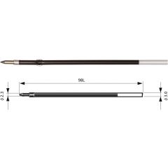 Penac, Rezerva PENAC BR98C, 2 buc/set, 0.7mm, pt Sleek Touch, Pepe, RB-085B, CCH-3 - rosu - autograf.ro
