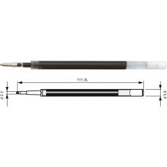Penac, Rezerve cu gel PENAC GBR3, 2 buc/set, 0.7mm, pentru Inketti, FX-7, CCH-3 gel - negru - autograf.ro