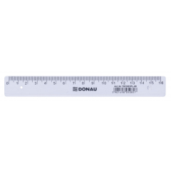 Produse pentru geometrie, desen tehnic Alco Donau, Rigla din plastic transparent, 16cm, DONAU - autograf.ro