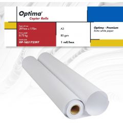 Alte articole din hartie cu destinatie speciala, Rola copiator A3, 80gr, 297mm x 175m, 2 role/cutie, Optima - Premium - autograf.ro