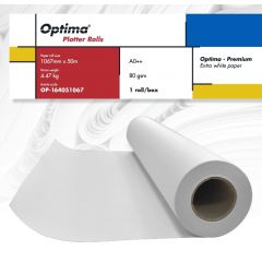Alte articole din hartie cu destinatie speciala, Rola plotter A0++, 80gr, 1067mm x 50m, Optima - Premium - autograf.ro