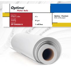 Alte articole din hartie cu destinatie speciala, Rola plotter A1+, 80gr, 610mm x 50m, Optima - Premium - autograf.ro