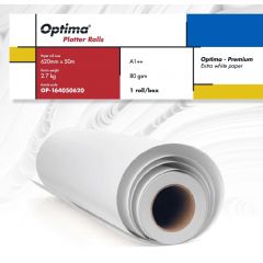 Alte articole din hartie cu destinatie speciala, Rola plotter A1++, 80gr, 620mm x 50m, Optima - Premium - autograf.ro