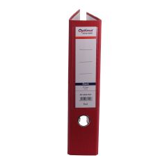 Bibliorafturi Donau Optima, Biblioraft A4, plastifiat PP/paper, margine metalica, 75 mm, Optima Classic - rosu - autograf.ro
