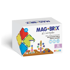 Jucarii Nice Magblox, Set bile lemn pentru circuitul cu bile Magbrix Marble Run - autograf.ro