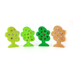 Jucarii Nice Bauspiel, Set Copaci din lemn 4 Anotimpuri - autograf.ro