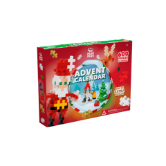 Calendare de Advent, Set constructie Plus-Plus, Calendar Advent - Lumea lui Mos Craciun - autograf.ro