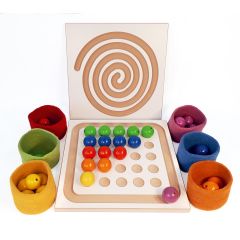 Jucarii Nice Bauspiel, Set Junior Placa cu margele din lemn - autograf.ro