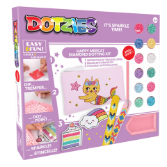 Art & Craft Nikidom Sheaffer Diamond Dotz®, Set creativ 5 in 1, Pisica-Sirena, pictura cu diamante - autograf.ro