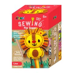 Articole de Craciun- Calendare de Advent, Set de cusut DIY - decoratiune topper pentru creion - Leu - autograf.ro