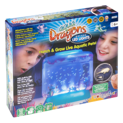 Articole creative Carson Plus Plus WOW! STUFF Aqua Dragons, Set educativ STEM - AQUA DRAGONS Habitat Lumea subacvatica - acvariu Deluxe cu LED-uri - autograf.ro