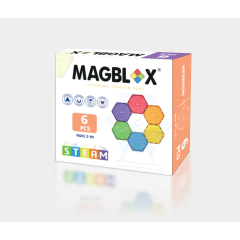 Jucarii Nice Magblox, Set magnetic Magblox - 6 piese magnetice hexagon pentru constructie - autograf.ro