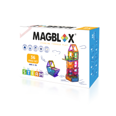 Jucarii Nice Magblox, Set magnetic Magblox - 36 piese magnetice accesorii pentru constructie - autograf.ro