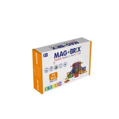 Lego Duplo, Set magnetic Magbrix Junior 24 piese patrate - compatibil cu caramizi de constructie tip Lego Duplo - autograf.ro