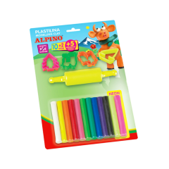 Accesorii petreceri copii Alpino, Kit plastilina Alpino, 10 x17gr. + ustensile pentru modelat - autograf.ro