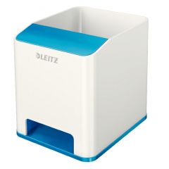 Raspundel Istetel, Suport instrumente de scris Leitz WOW, PS, cu amplificare sunet, culori duale, alb-albastru - autograf.ro